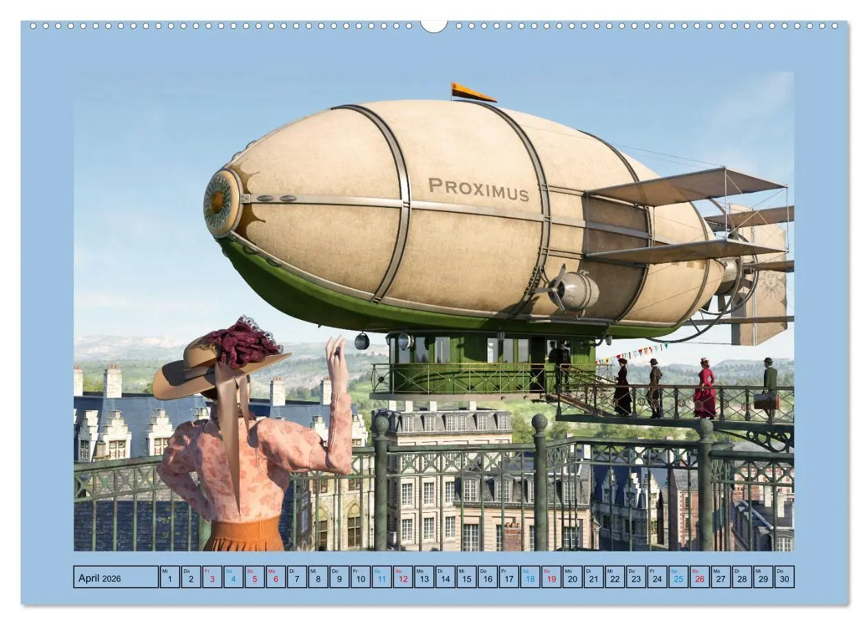 Bild: 9783457581711 | Steampunk Luftschiffe (Wandkalender 2026 DIN A2 quer), CALVENDO...