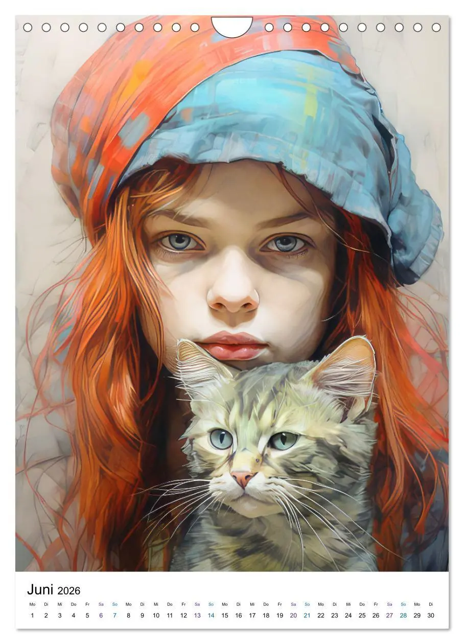 Bild: 9783516291711 | Katzenliebe Kunstbilder (Wandkalender 2026 DIN A4 hoch), CALVENDO...