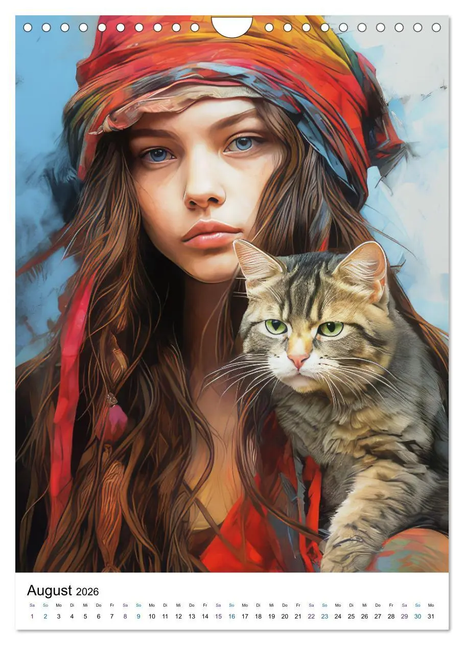 Bild: 9783516291711 | Katzenliebe Kunstbilder (Wandkalender 2026 DIN A4 hoch), CALVENDO...