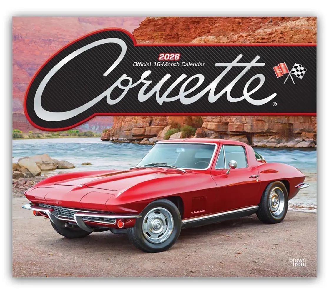 Cover: 9798330701711 | Corvette Official 2026 14 X 24 Inch (Hanging) Monthly Deluxe Wall...