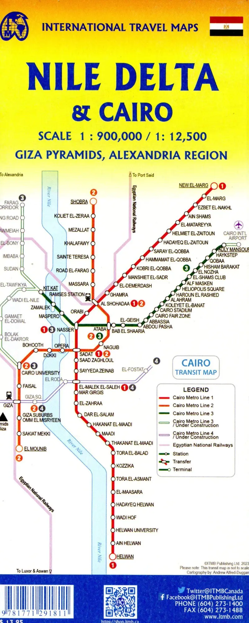 Bild: 9781771291811 | Cairo/Nile Delta | Stadtplan 1:12500 | (Land-)Karte | Englisch | 2023