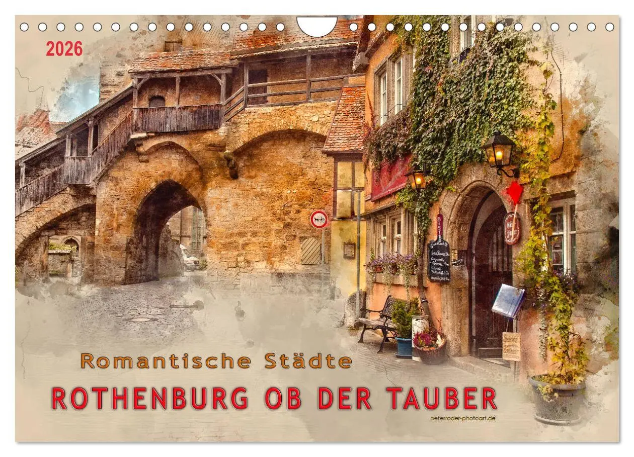 Cover: 9783457881811 | Romantische Städte - Rothenburg ob der Tauber (Wandkalender 2026...