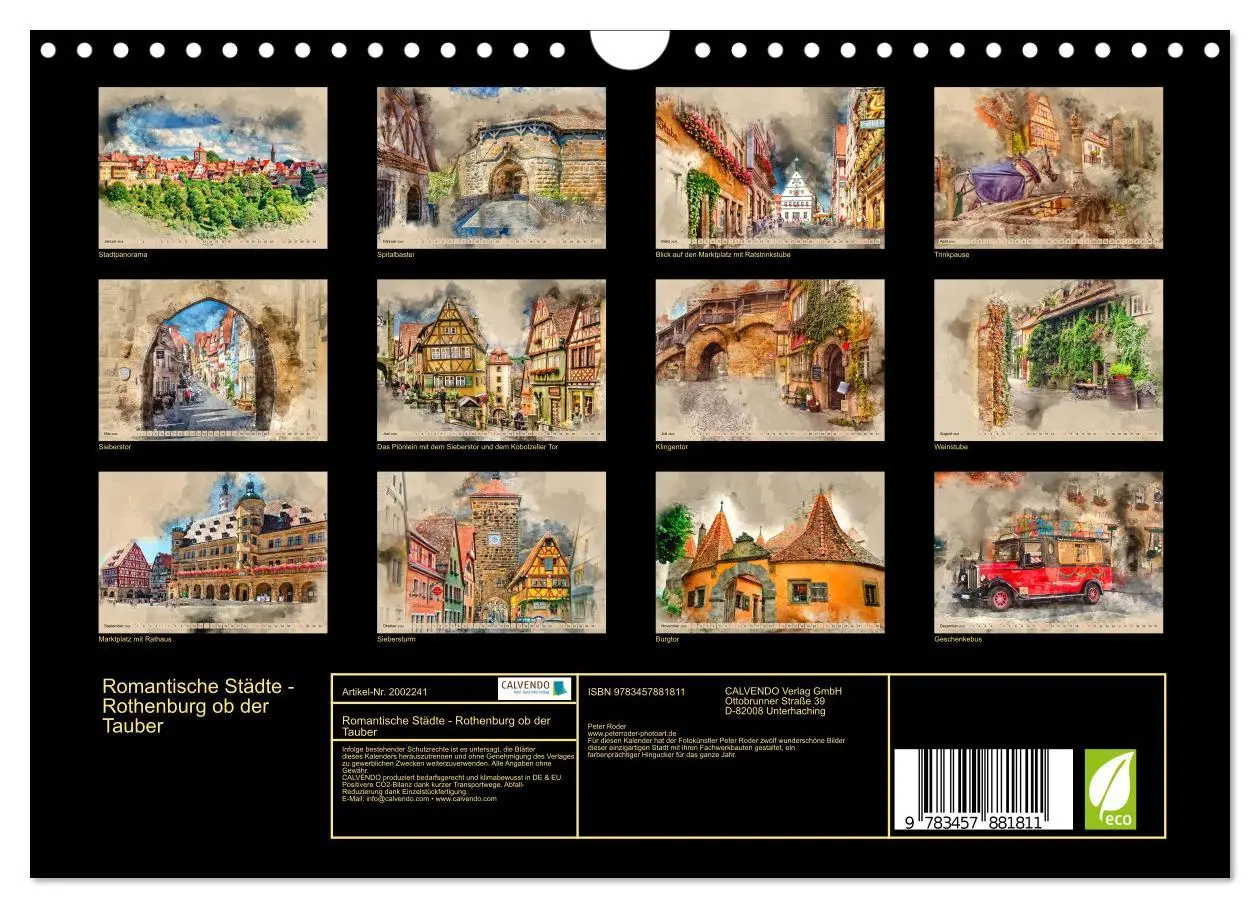 Bild: 9783457881811 | Romantische Städte - Rothenburg ob der Tauber (Wandkalender 2026...