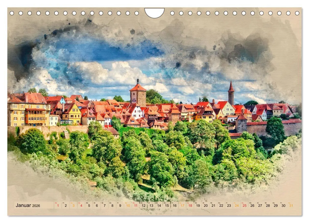 Bild: 9783457881811 | Romantische Städte - Rothenburg ob der Tauber (Wandkalender 2026...