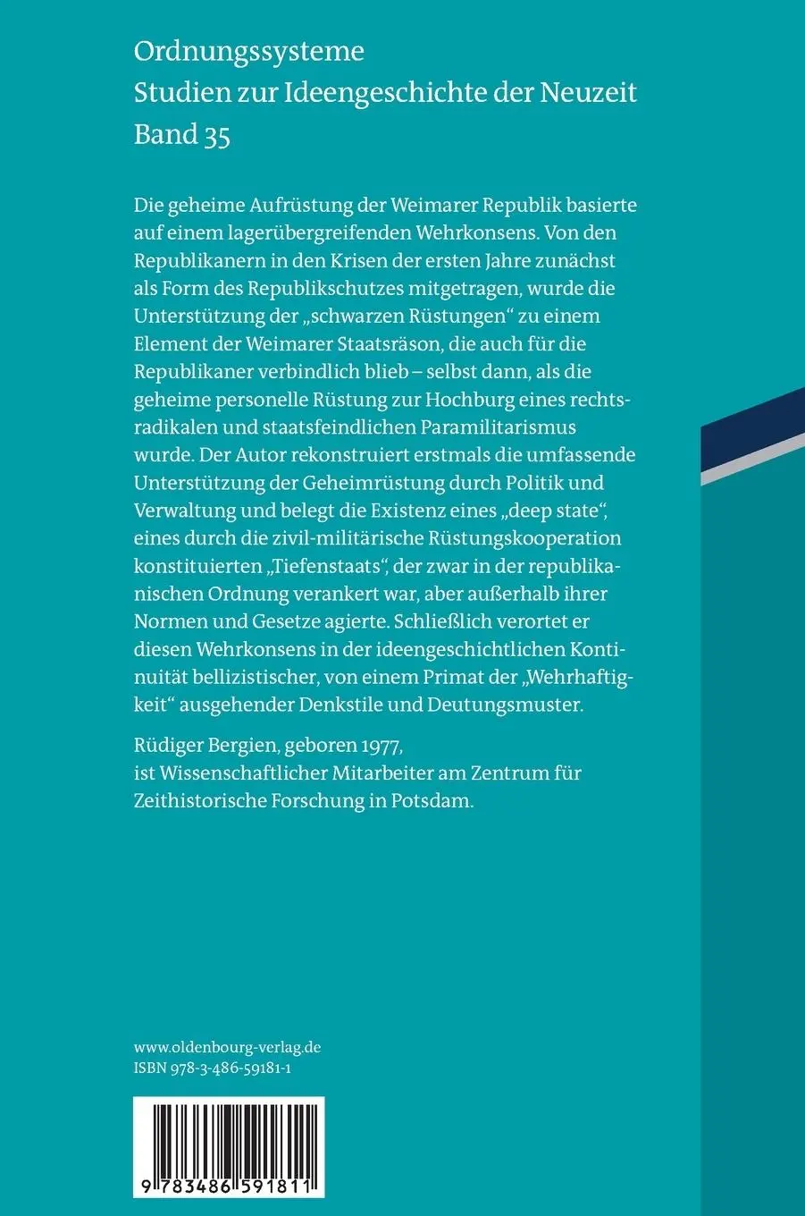 Rückseite: 9783486591811 | Die bellizistische Republik | Rüdiger Bergien | Buch | 464 S. | 2012