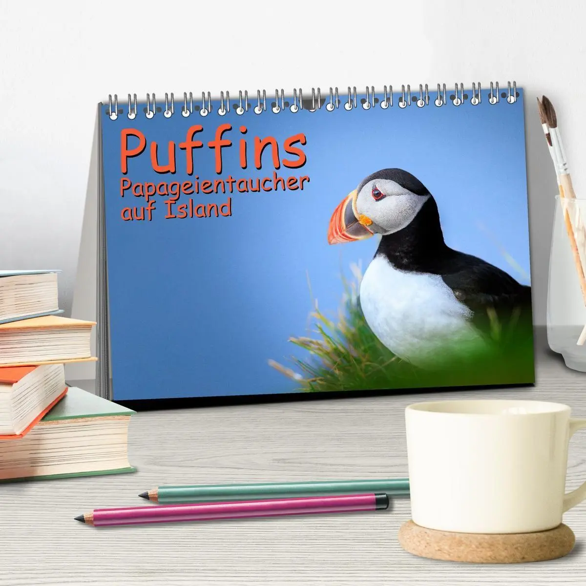 Bild: 9783516661811 | Puffins - Papageientaucher auf Island (Tischkalender 2026 DIN A5...