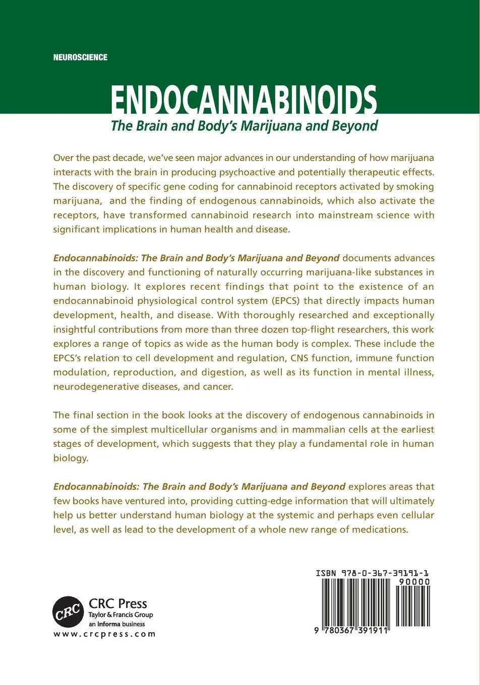 Rückseite: 9780367391911 | Endocannabinoids | The Brain and Body's Marijuana and Beyond | Buch