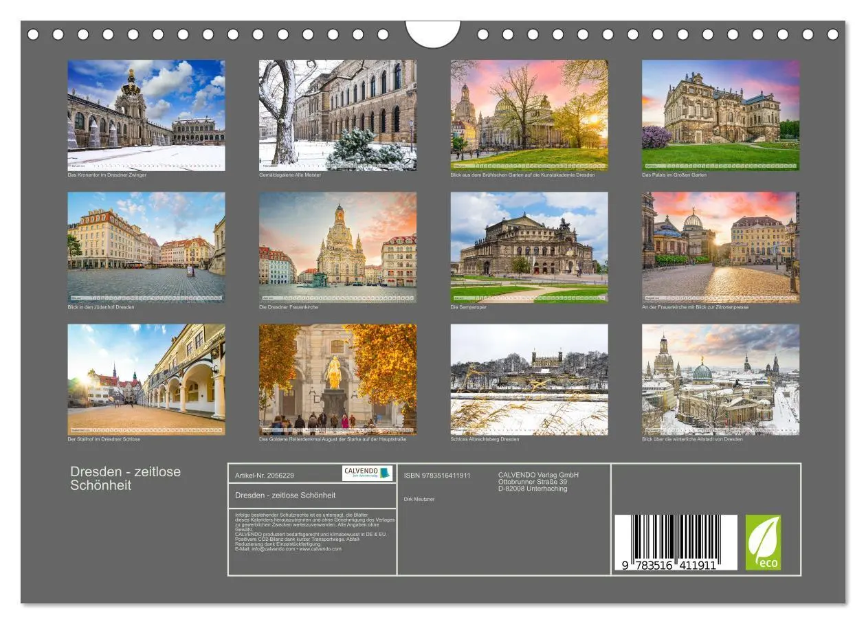 Bild: 9783516411911 | Dresden - zeitlose Schönheit (Wandkalender 2026 DIN A4 quer),...