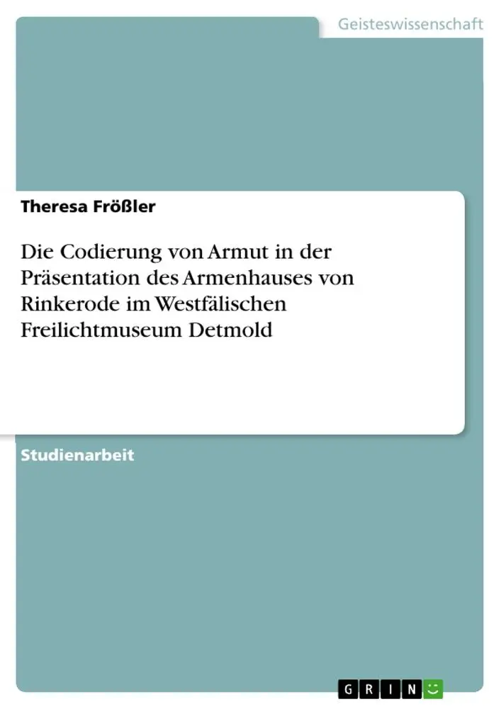 Cover: 9783668981911 | Die Codierung von Armut in der Präsentation des Armenhauses von...
