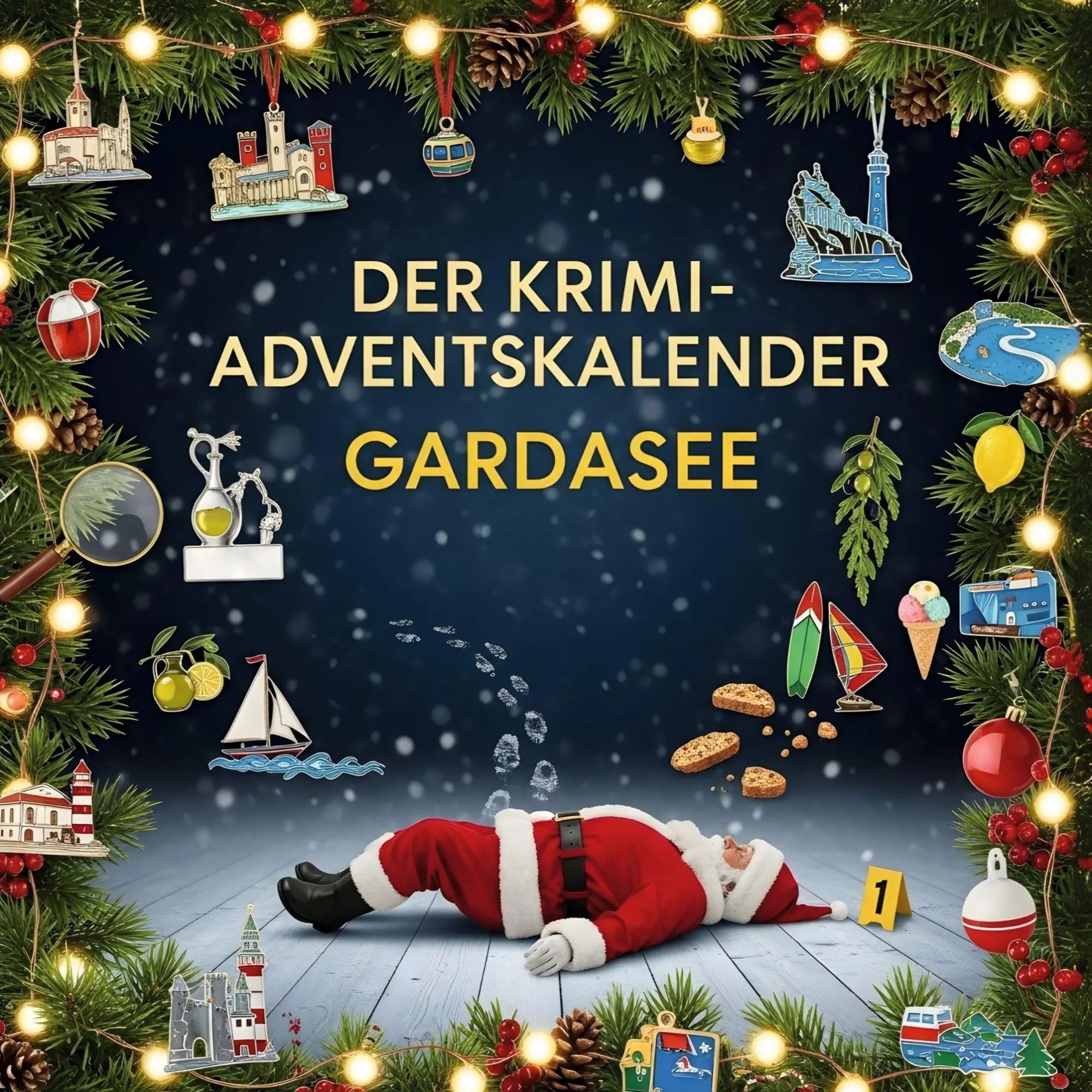Cover: 9783695301911 | Der Krimi-Adventskalender Gardasee | Mordsverdächtig in 24 Akten
