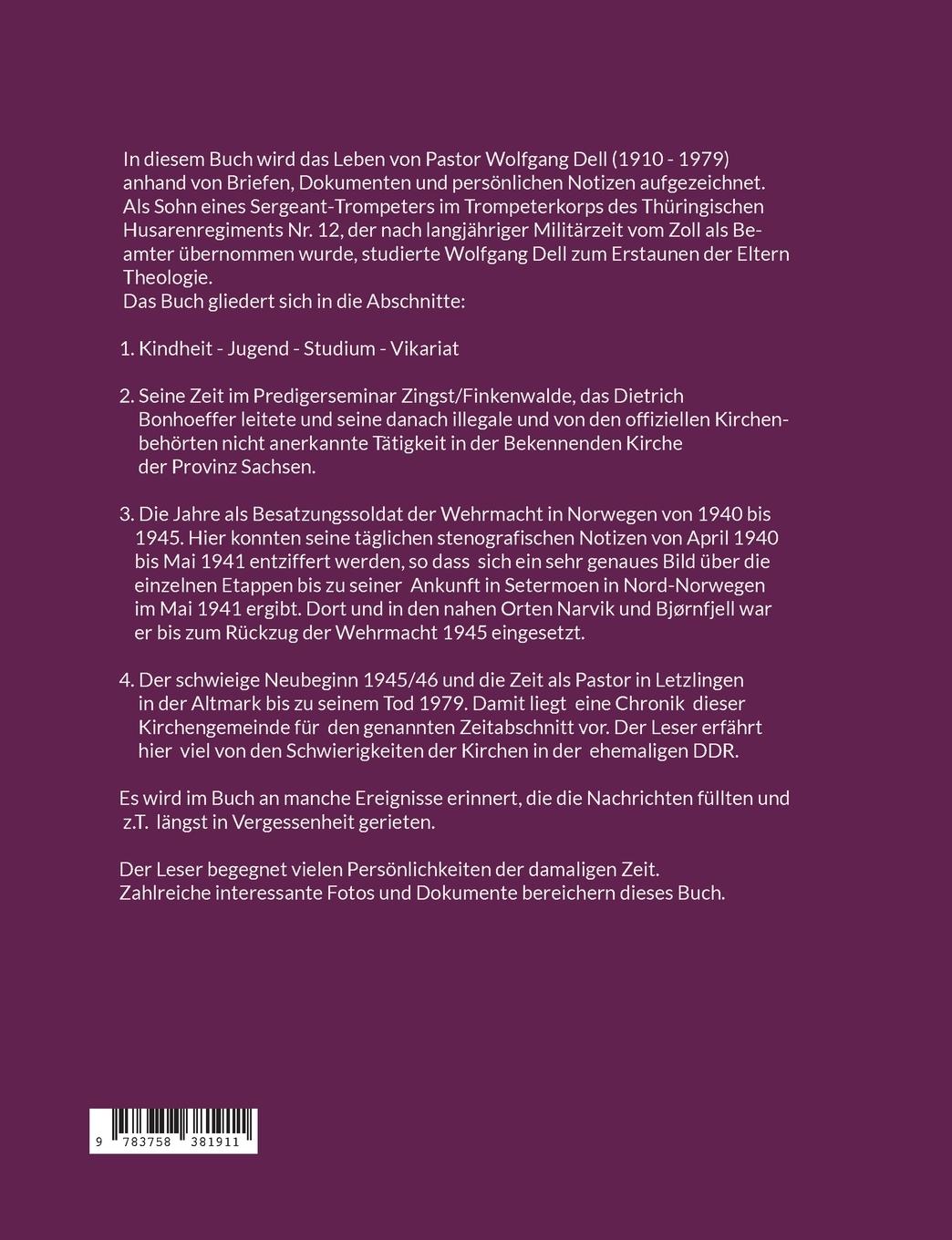 Rückseite: 9783758381911 | Pastor Wolfgang Dell | Susanne Dell | Taschenbuch | Paperback | 284 S.