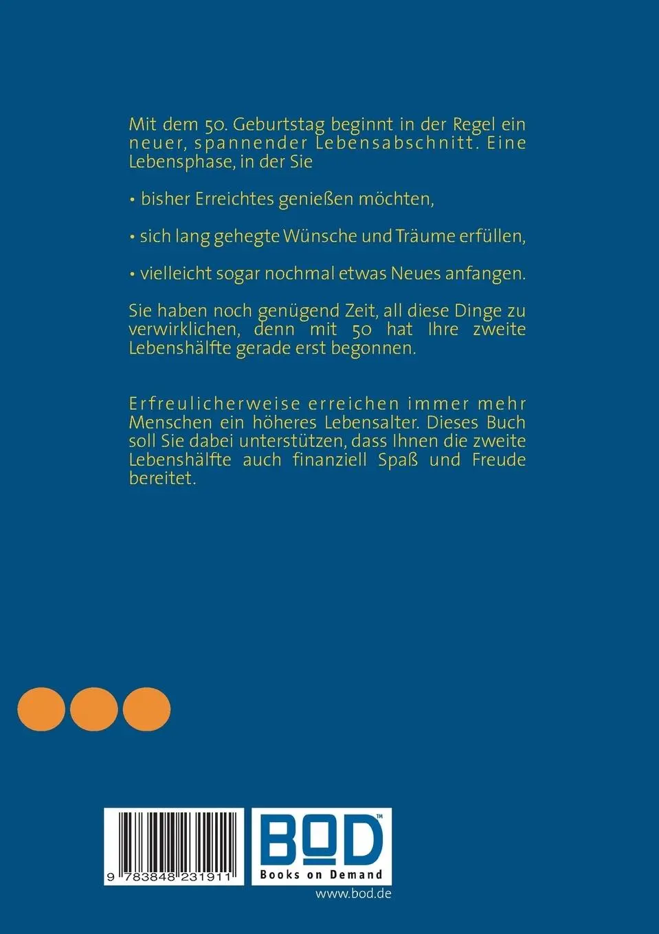 Rückseite: 9783848231911 | Finanzplanung 50+ | Stephan Kaiser | Taschenbuch | 144 S. | Deutsch