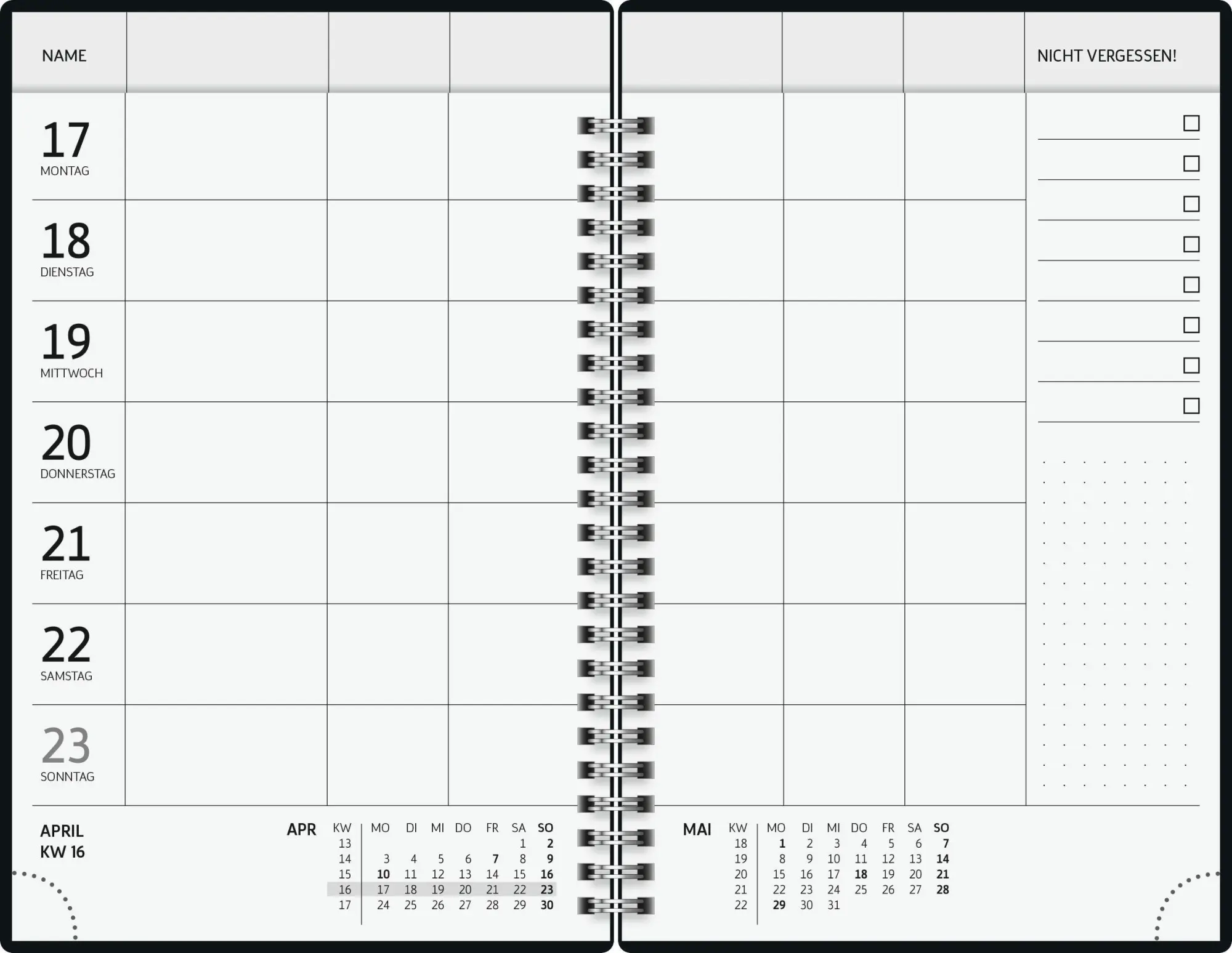 Bild: 4061947162011 | BRUNNEN 1070290027 Buchkalender Familienplaner 2027 "Lions" A5, Papier