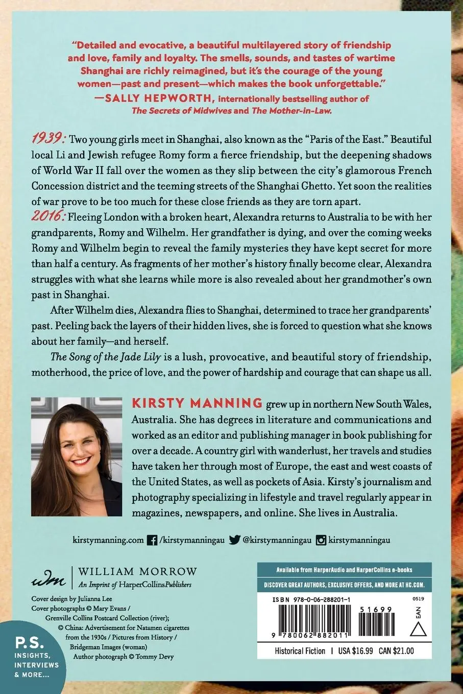 Rückseite: 9780062882011 | The Song of the Jade Lily | Kirsty Manning | Taschenbuch | Englisch