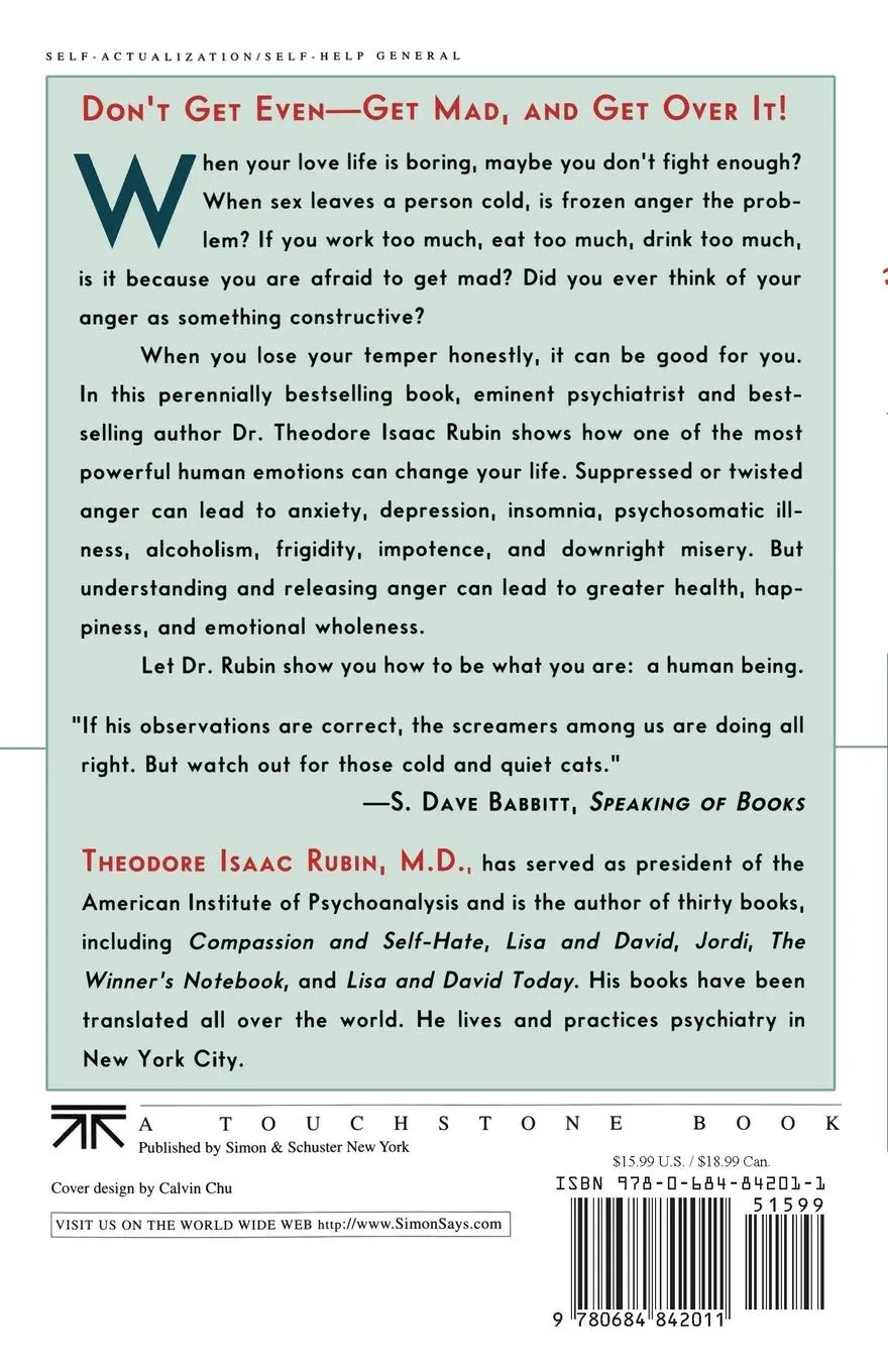 Rückseite: 9780684842011 | The Angry Book | Theodore Isaac Rubin | Taschenbuch | Paperback | 1998