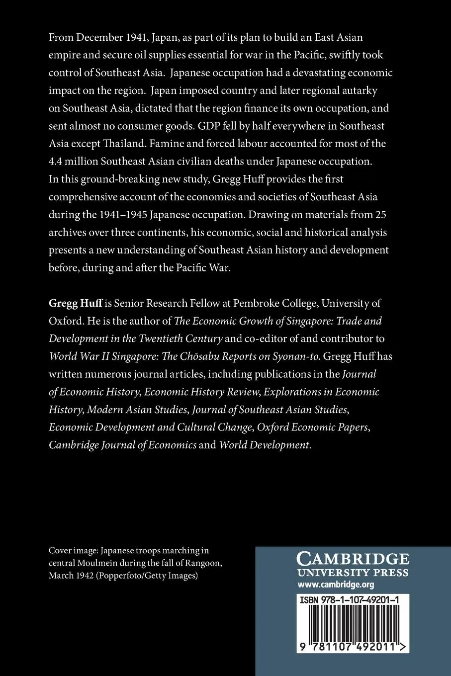 Rückseite: 9781107492011 | World War II and Southeast Asia | Gregg Huff | Taschenbuch | Englisch