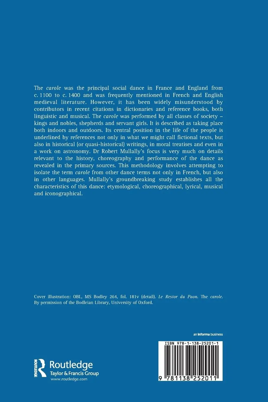 Rückseite: 9781138252011 | The Carole | A Study of a Medieval Dance | Robert Mullally | Buch