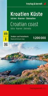 Cover: 9783707922011 | Kroatien Küste, Straßen- und Freizeitkarte 1:200.000, freytag &amp; berndt