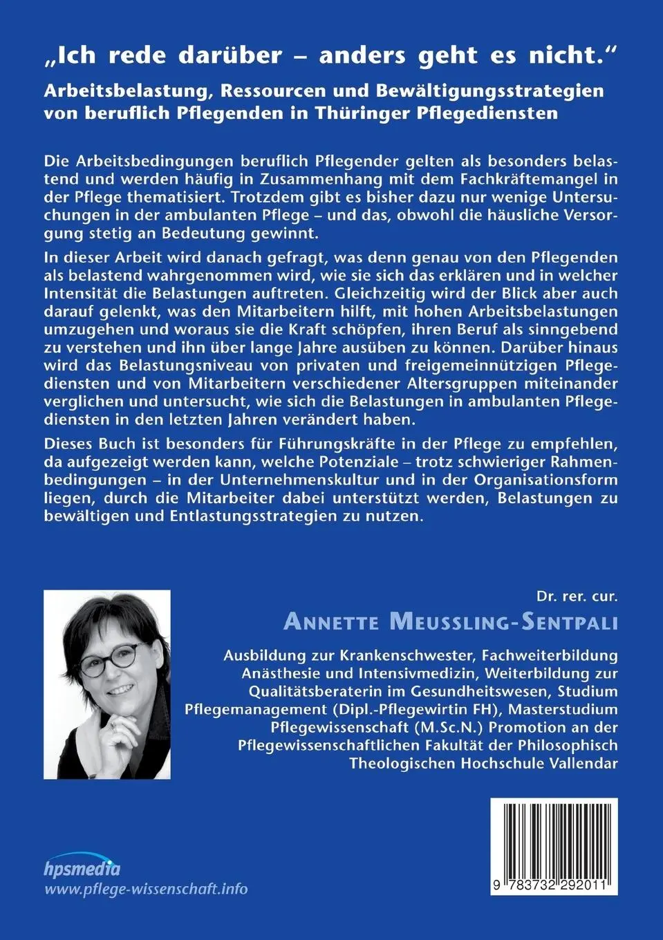 Rückseite: 9783732292011 | "Ich rede darüber - anders geht es nicht." | Meussling-Sentpali | Buch