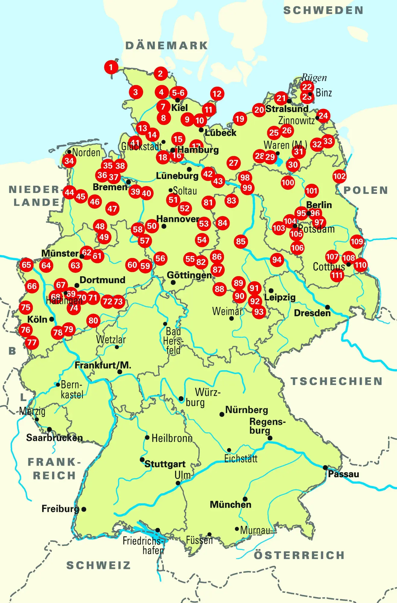 Bild: 9783969902011 | Die 111 schönsten Radtouren in Deutschlands Norden, E-Bike...