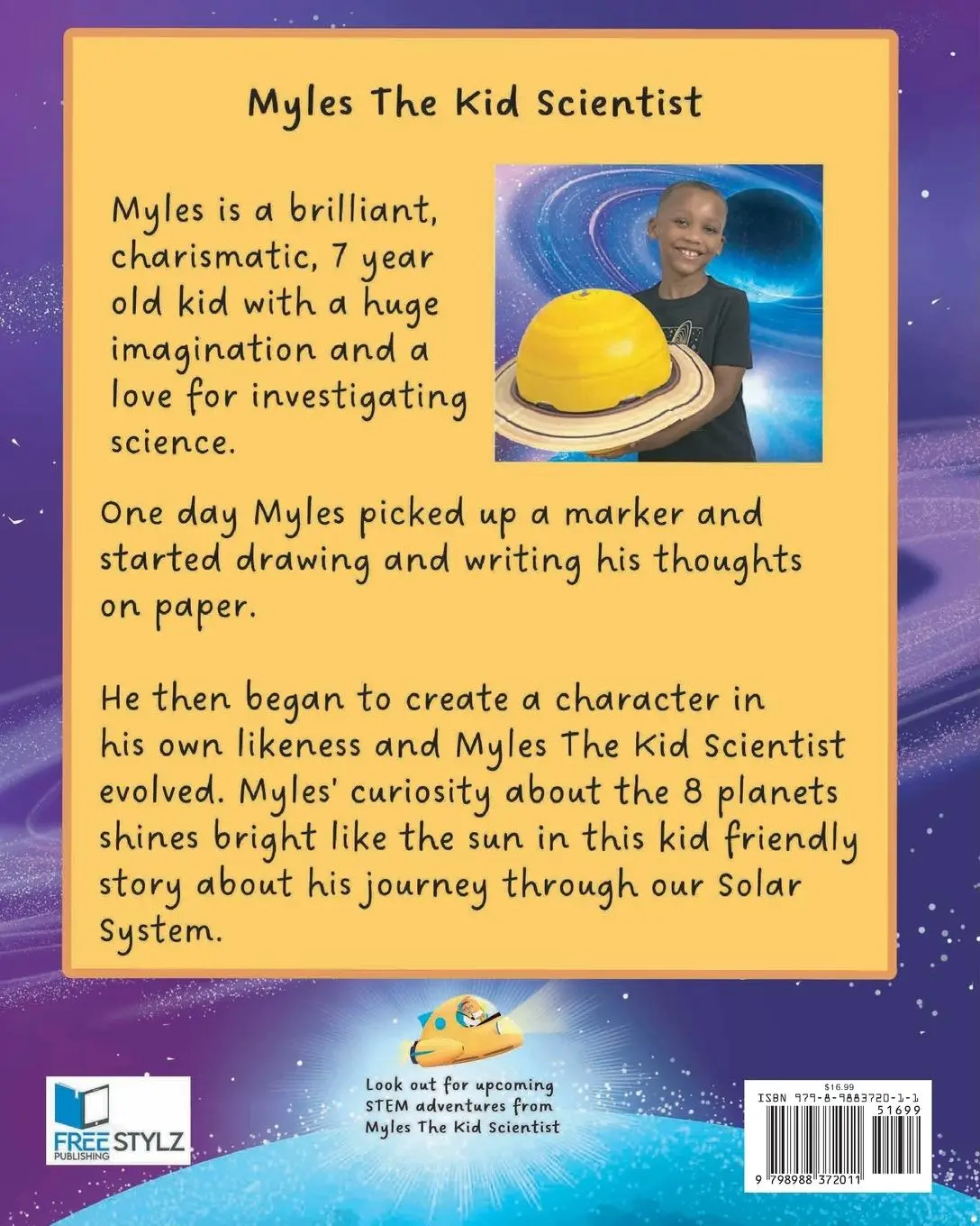 Rückseite: 9798988372011 | Myles &amp; The Eight Planets | Myles Carr | Taschenbuch | Englisch | 2023
