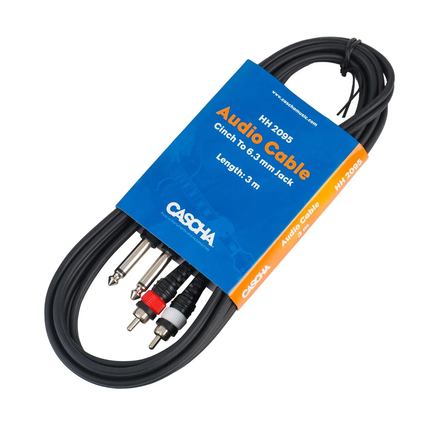 Guitar Cable 6 m (6,3 mm Straight Jack / 6,3 mm Angled Jack)