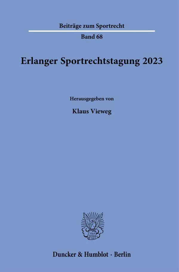Erlanger Sportrechtstagung 2023 - Neuware