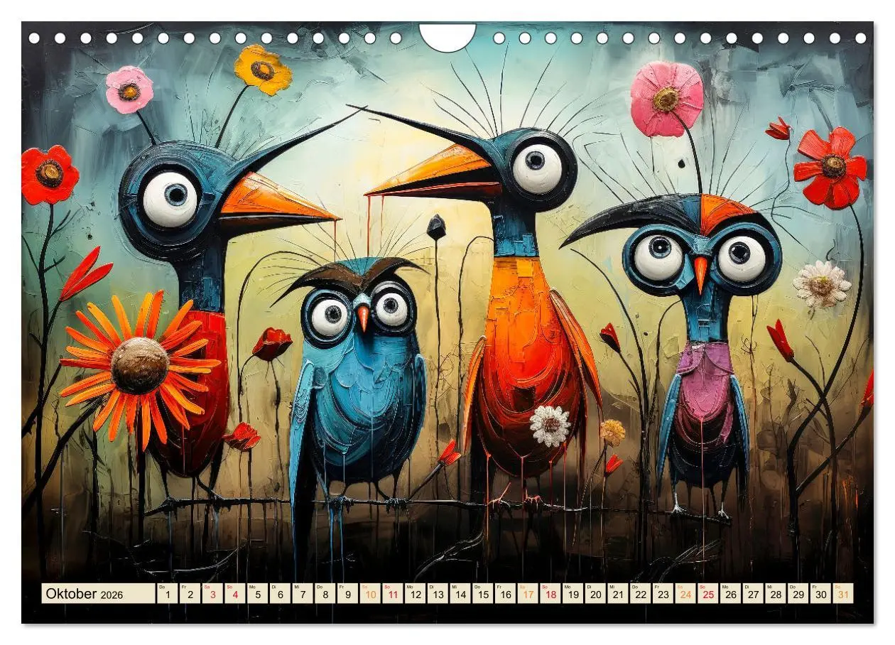 Bild: 9783457352311 | Vögel - ein schöner Tag (Wandkalender 2026 DIN A4 quer), CALVENDO...