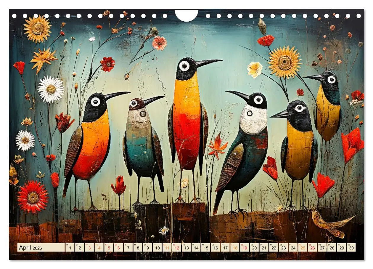 Bild: 9783457352311 | Vögel - ein schöner Tag (Wandkalender 2026 DIN A4 quer), CALVENDO...
