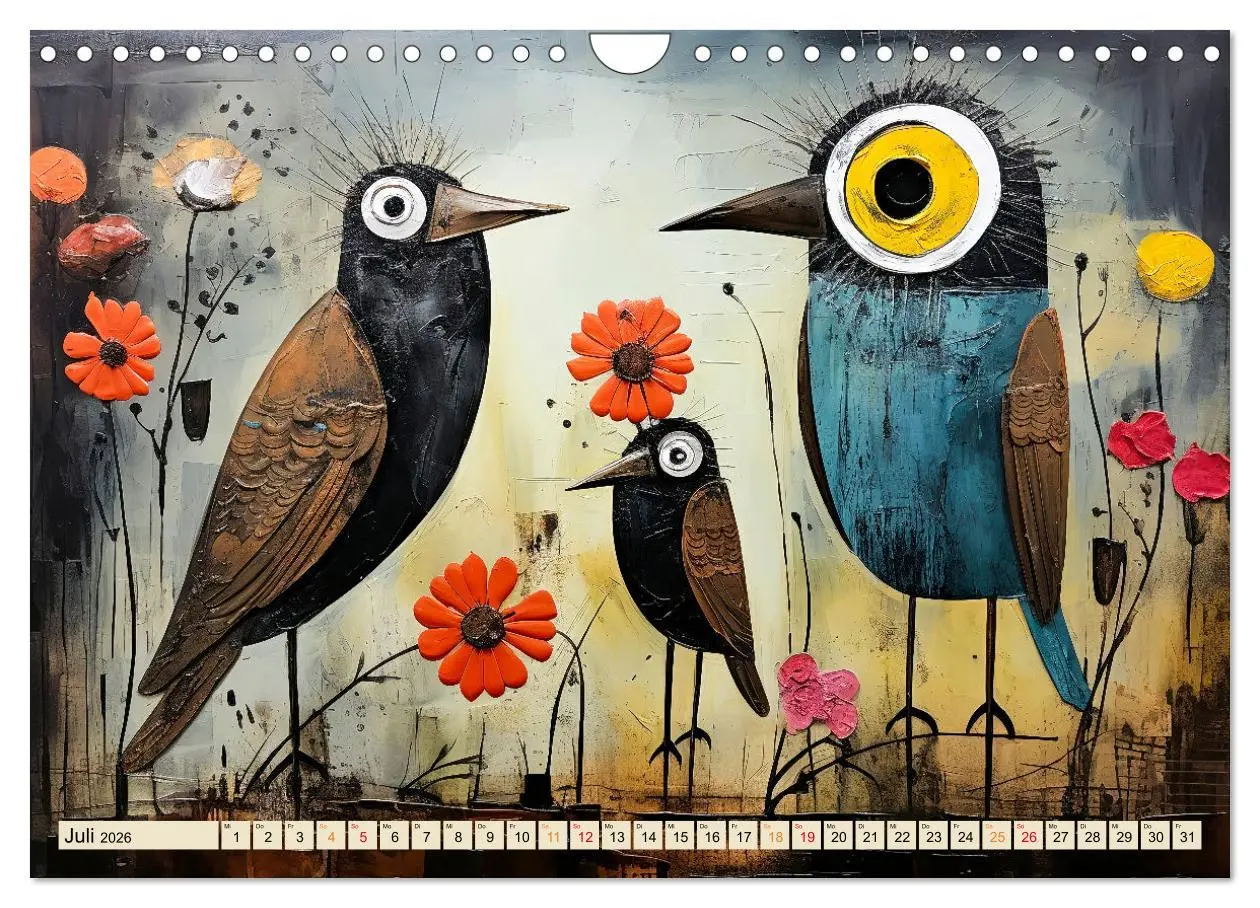 Bild: 9783457352311 | Vögel - ein schöner Tag (Wandkalender 2026 DIN A4 quer), CALVENDO...