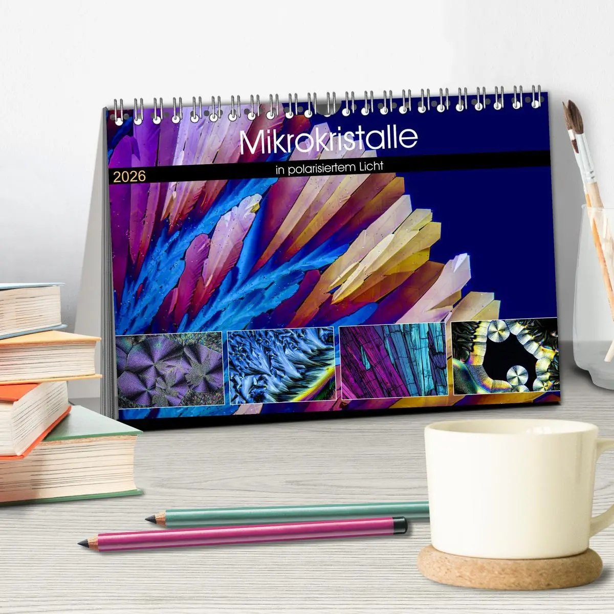 Bild: 9783516062311 | Mikrokristalle in polarisiertem Licht (Tischkalender 2026 DIN A5...