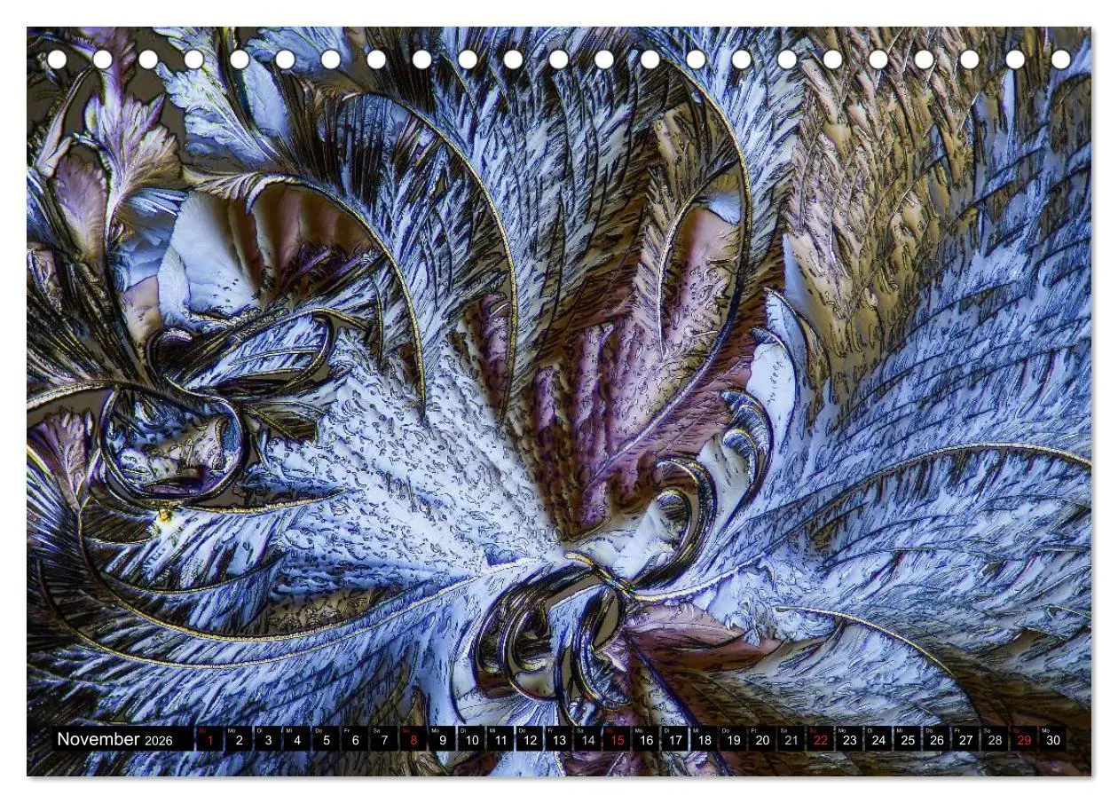 Bild: 9783516062311 | Mikrokristalle in polarisiertem Licht (Tischkalender 2026 DIN A5...