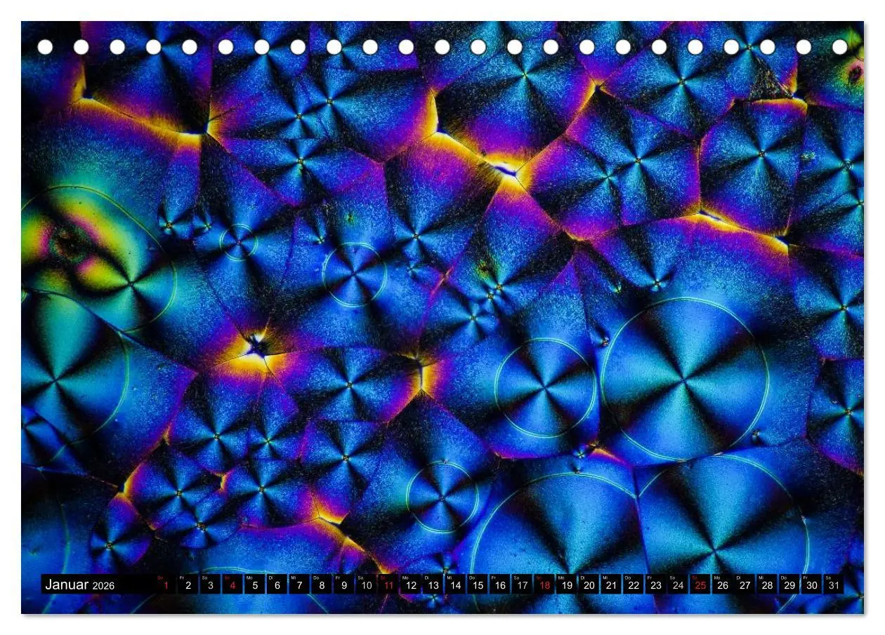 Bild: 9783516062311 | Mikrokristalle in polarisiertem Licht (Tischkalender 2026 DIN A5...