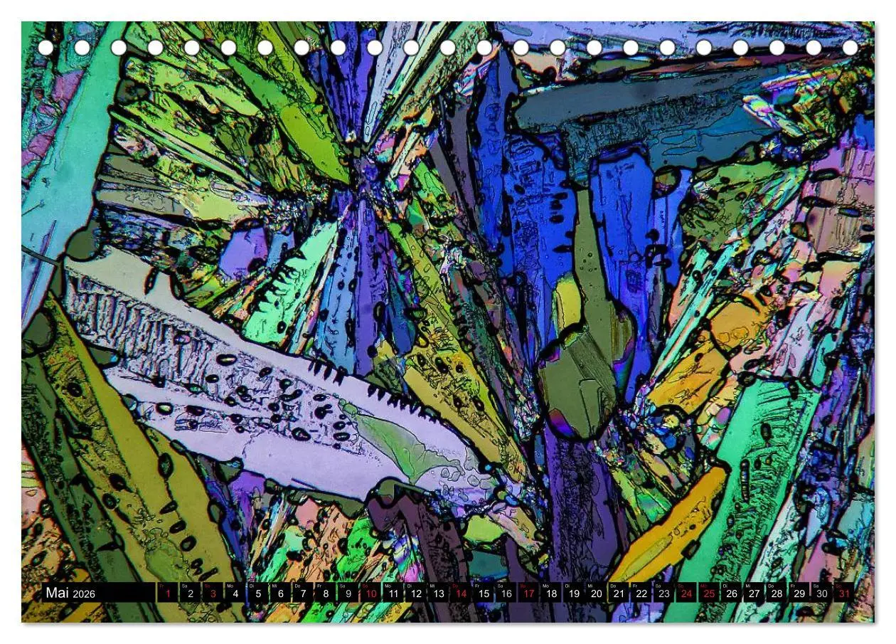 Bild: 9783516062311 | Mikrokristalle in polarisiertem Licht (Tischkalender 2026 DIN A5...
