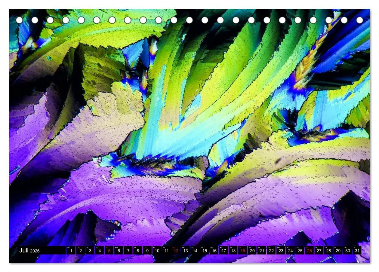 Bild: 9783516062311 | Mikrokristalle in polarisiertem Licht (Tischkalender 2026 DIN A5...