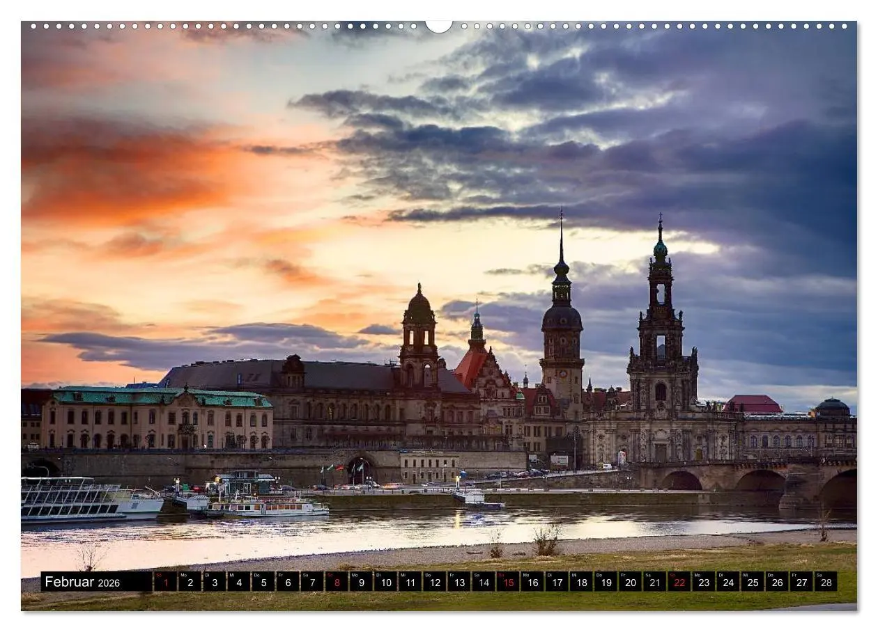 Bild: 9783516132311 | WUNDERVOLLES DRESDEN (hochwertiger Premium Wandkalender 2026 DIN A2...