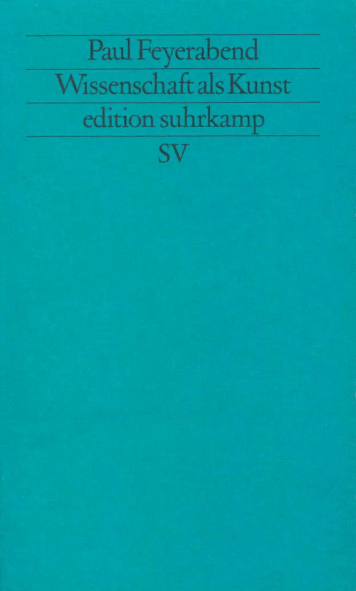Cover: 9783518112311 | Wissenschaft als Kunst | Paul Feyerabend | Taschenbuch | 174 S. | 1984