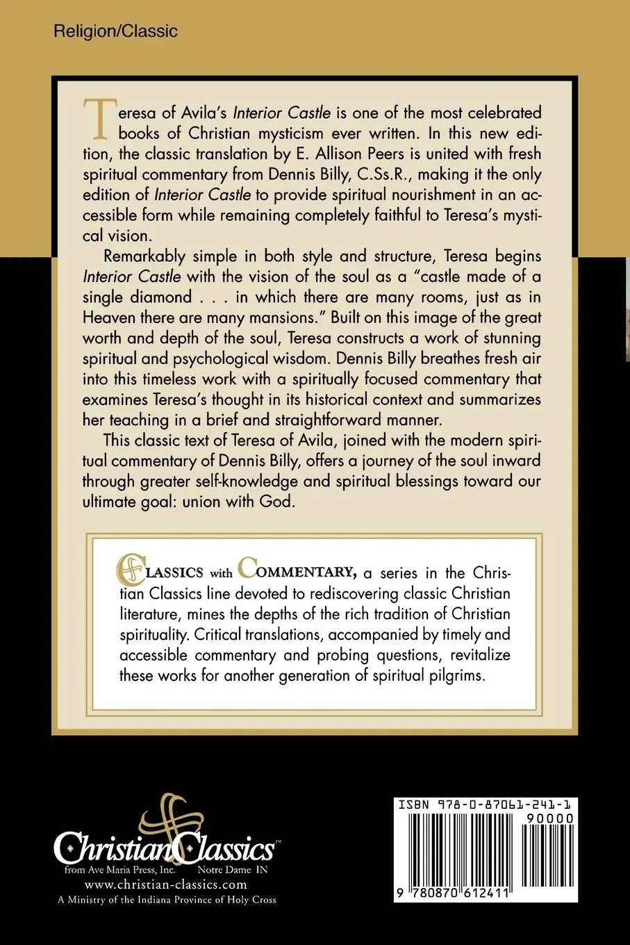 Rückseite: 9780870612411 | Interior Castle | The Classic Text with a Spiritual Commentary | Avila