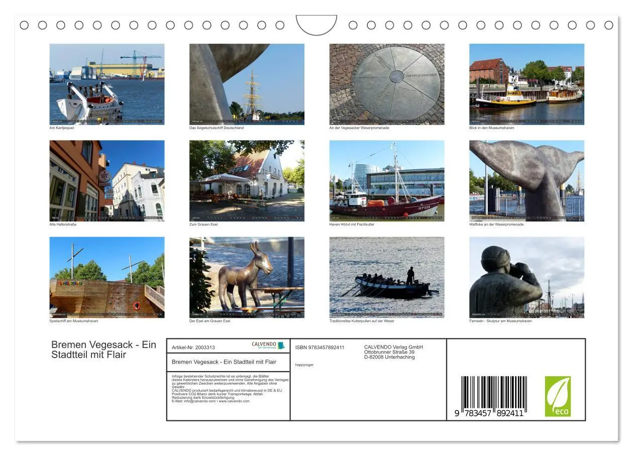 Bild: 9783457892411 | Bremen Vegesack - Ein Stadtteil mit Flair (Wandkalender 2026 DIN A4...