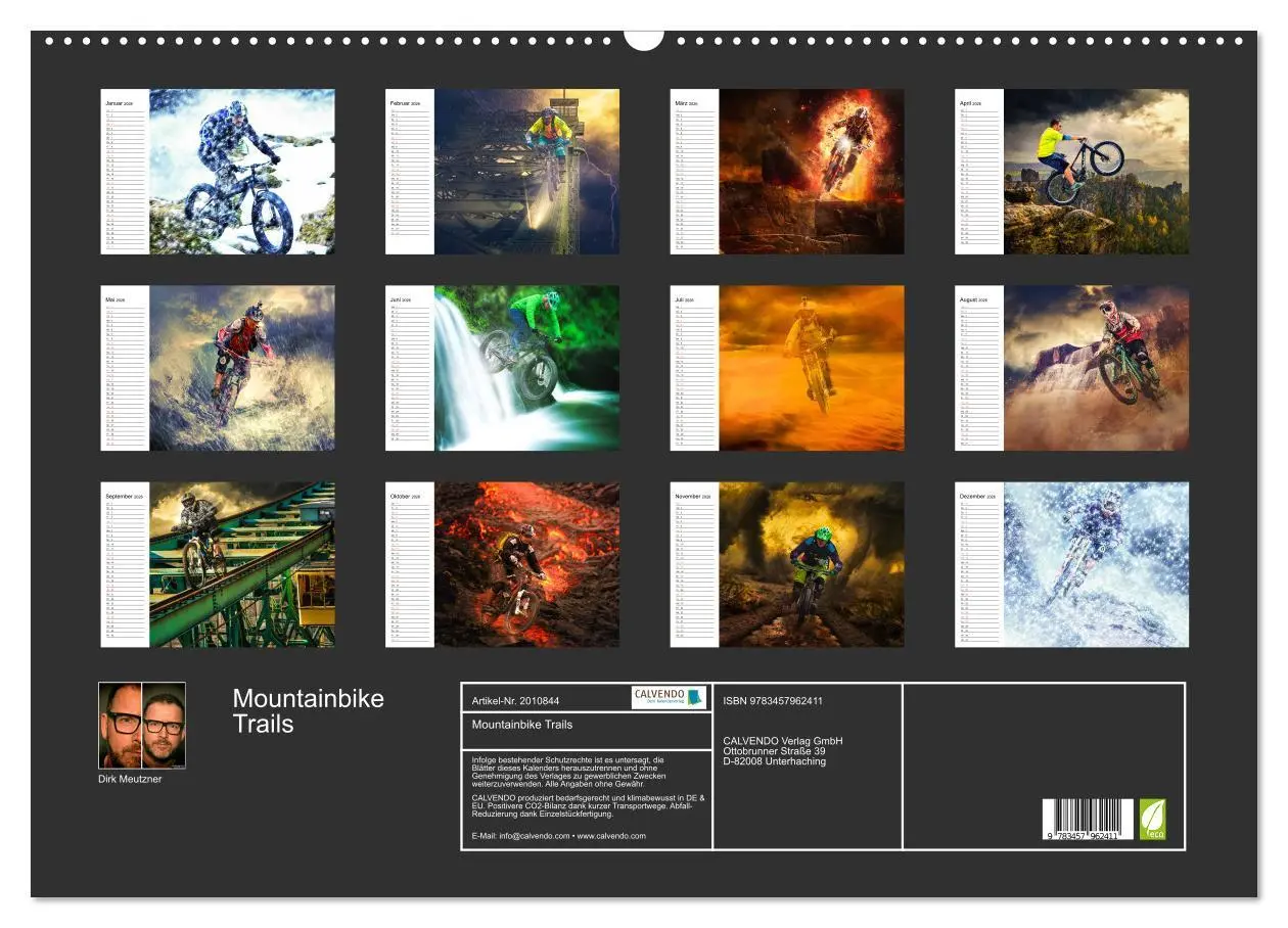 Bild: 9783457962411 | Mountainbike Trails (Wandkalender 2026 DIN A2 quer), CALVENDO...