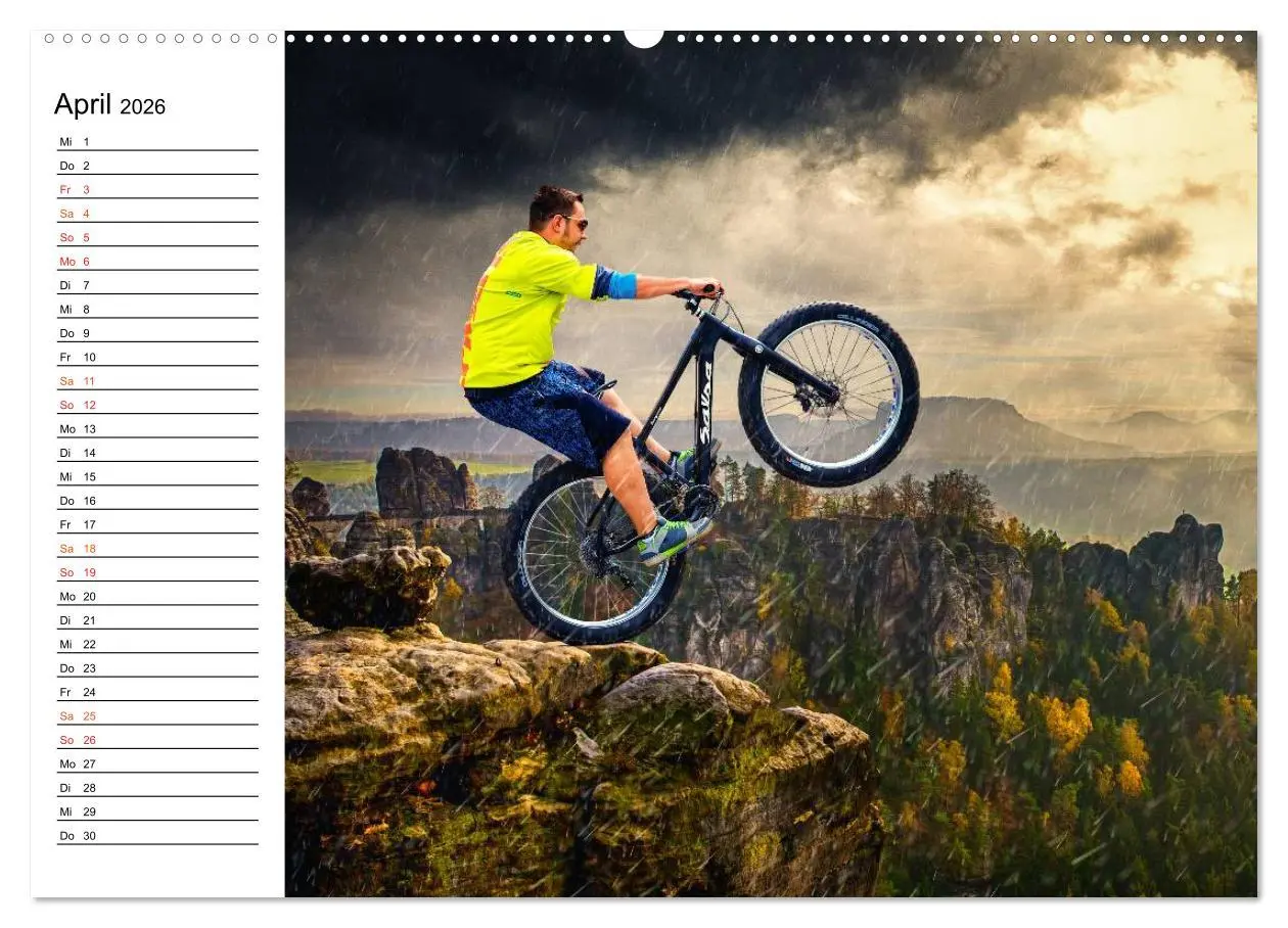 Bild: 9783457962411 | Mountainbike Trails (Wandkalender 2026 DIN A2 quer), CALVENDO...