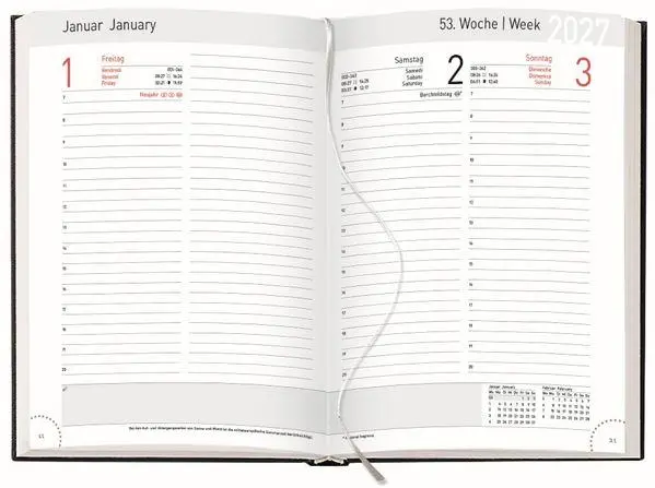 Bild: 9783819302411 | Buchkalender Chef-Timer Balaton burgund 2027 | Korsch Verlag | Buch