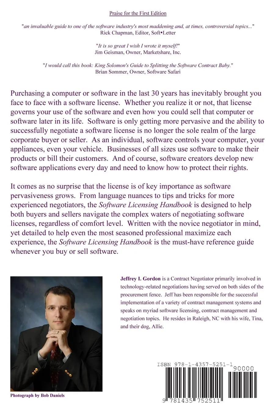 Rückseite: 9781435752511 | Software Licensing Handbook, Second Edition | Jeffrey Gordon | Buch