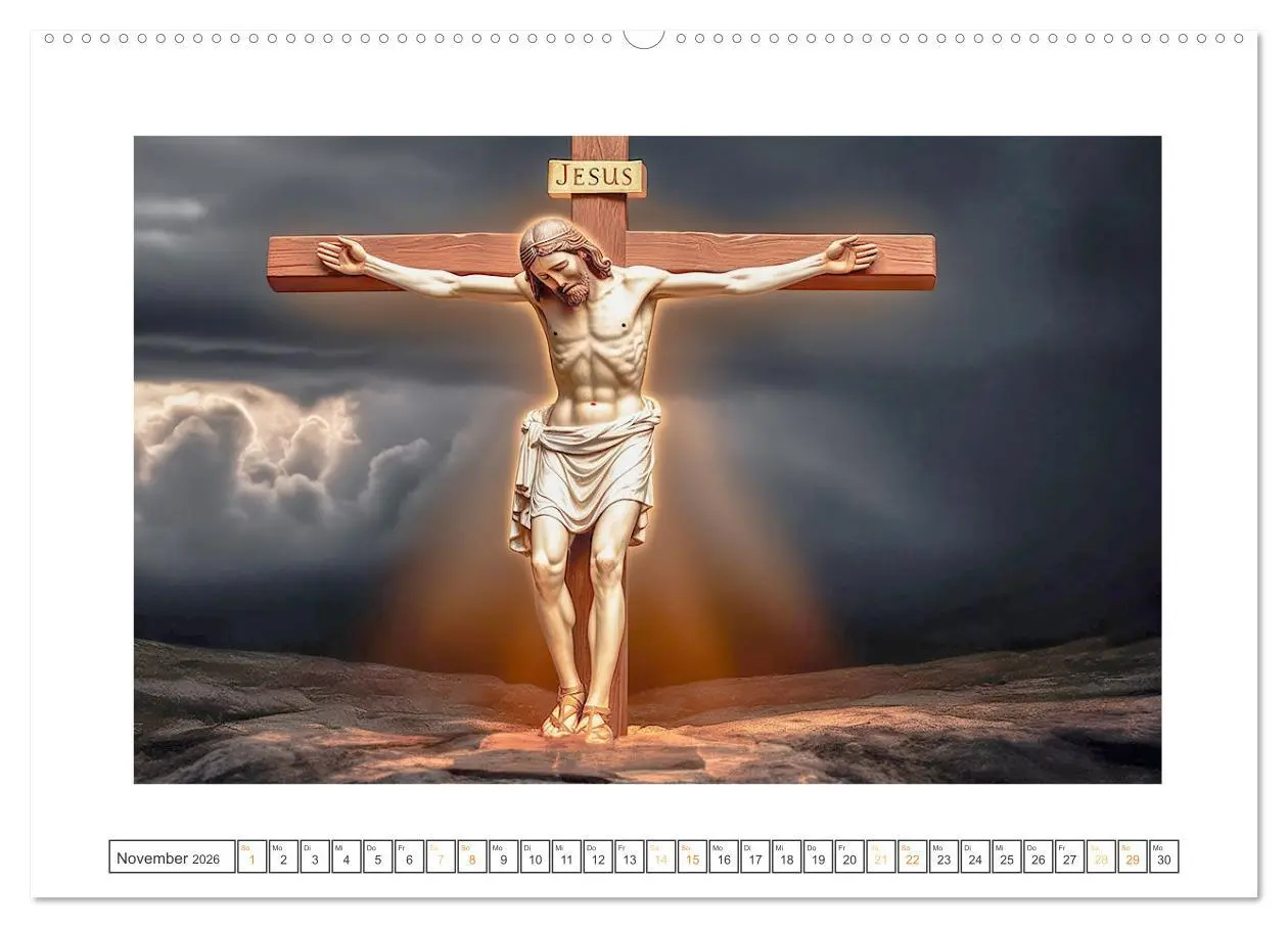 Bild: 9783457332511 | Durch das Jahr mit Jesus (Wandkalender 2026 DIN A2 quer), CALVENDO...