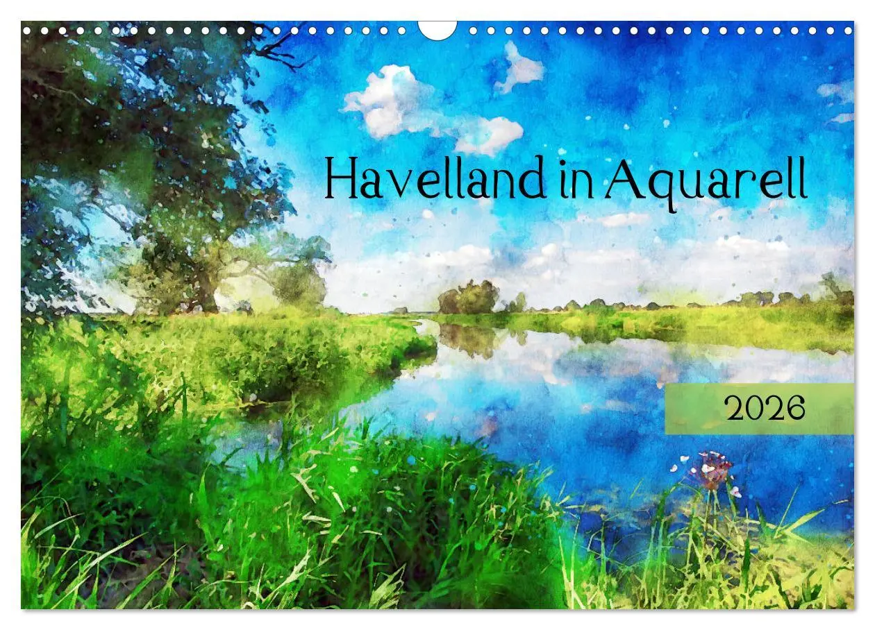 Cover: 9783457712511 | Havelland in Aquarell (Wandkalender 2026 DIN A3 quer), CALVENDO...