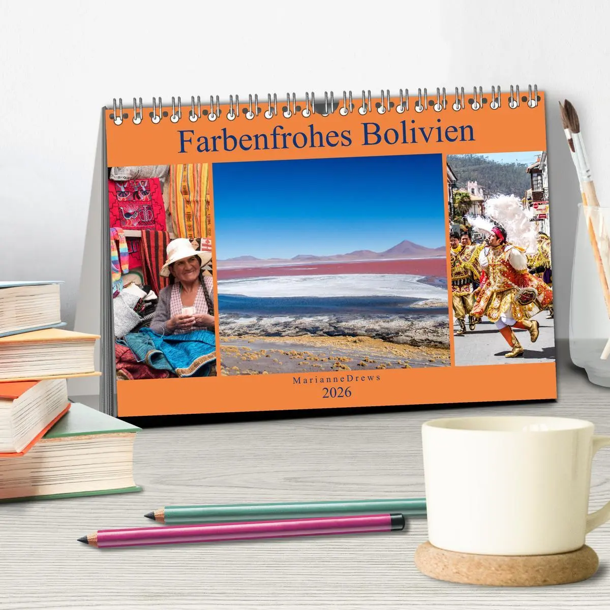 Bild: 9783457882511 | Farbenfrohes Bolivien (Tischkalender 2026 DIN A5 quer), CALVENDO...