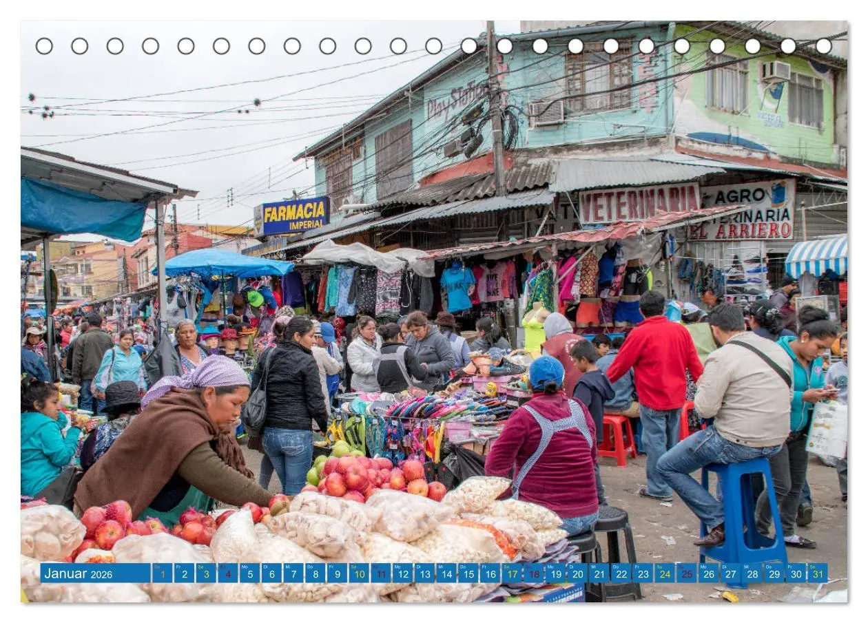 Bild: 9783457882511 | Farbenfrohes Bolivien (Tischkalender 2026 DIN A5 quer), CALVENDO...