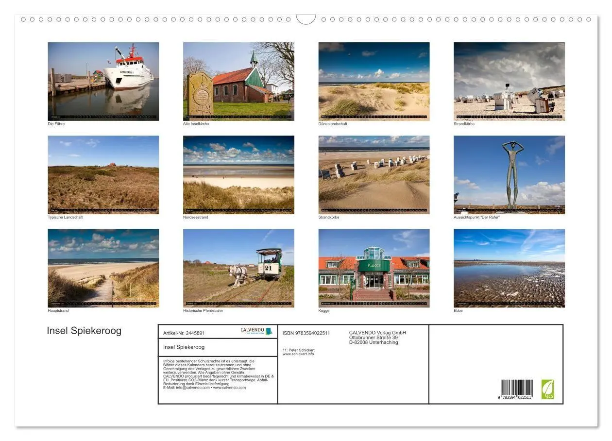 Bild: 9783594022511 | Insel Spiekeroog (Wandkalender 2027 DIN A2 quer), CALVENDO...