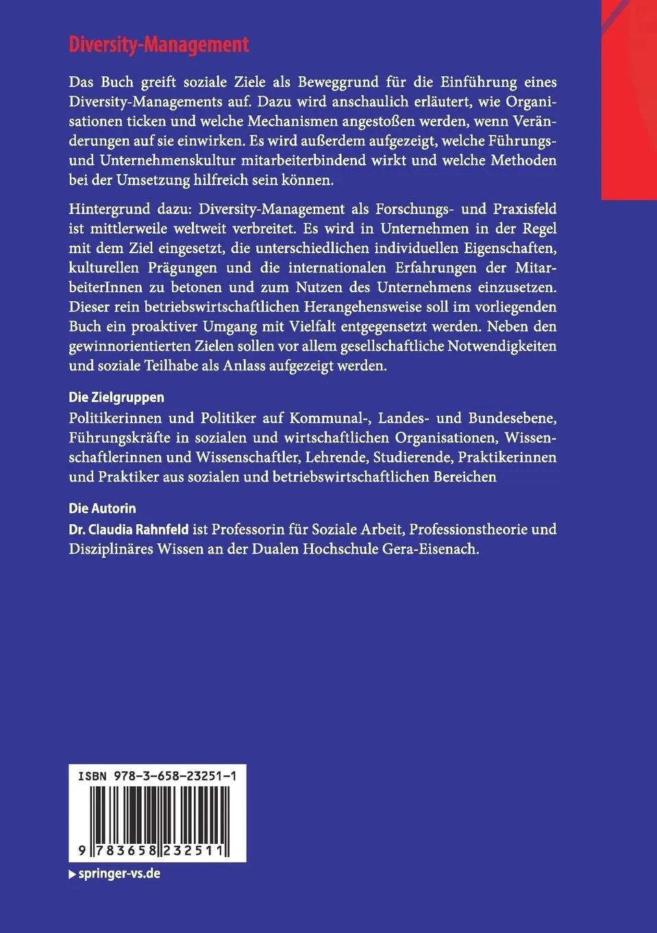 Rückseite: 9783658232511 | Diversity-Management | Zur sozialen Verantwortung von Unternehmen