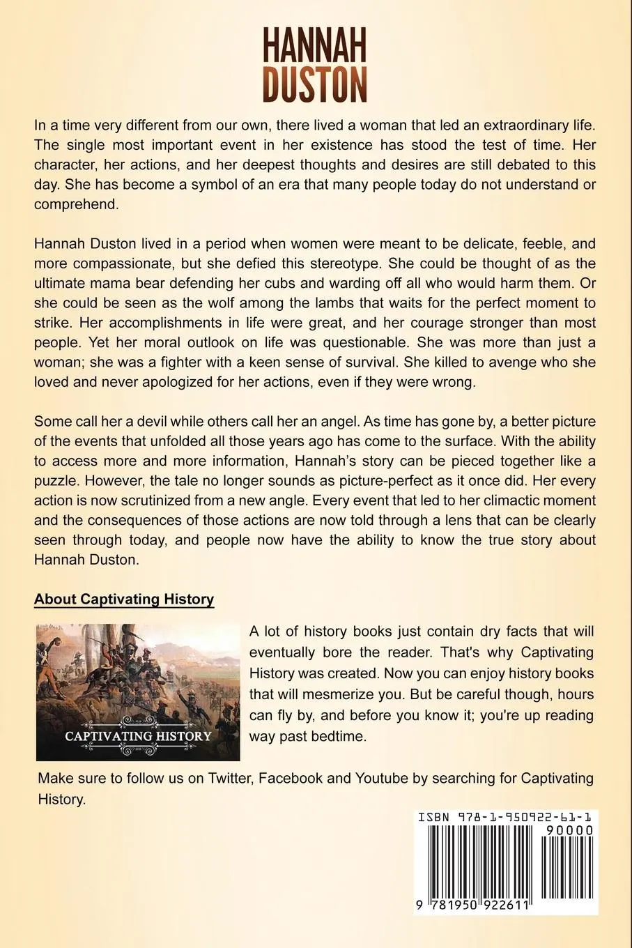 Rückseite: 9781950922611 | Hannah Duston | Captivating History | Taschenbuch | Englisch | 2019